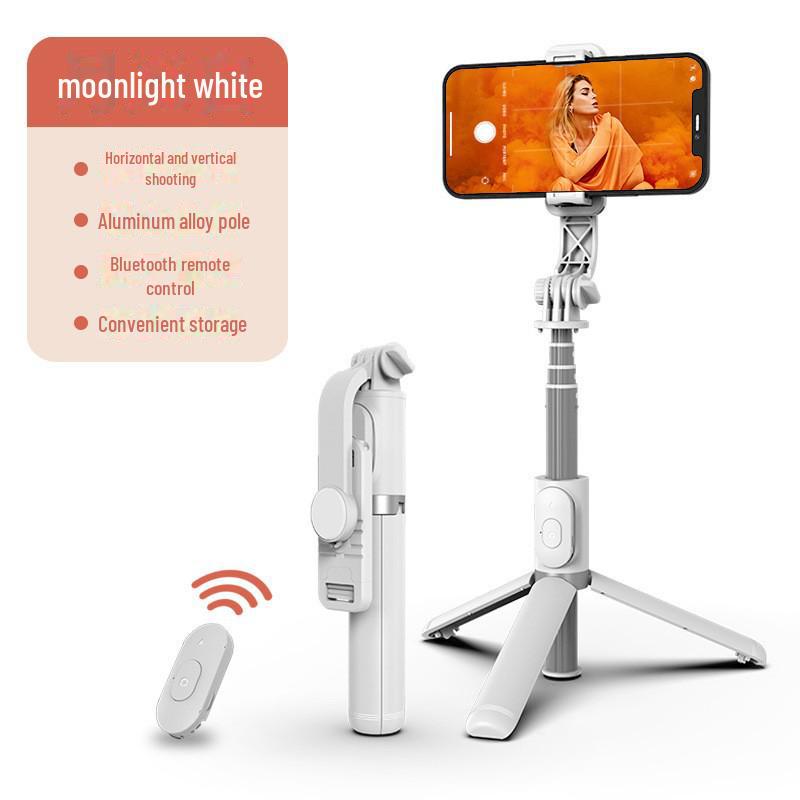 Q02S Bluetooth Selfie Stick with LED Light & Tripod for Live Broadcasts