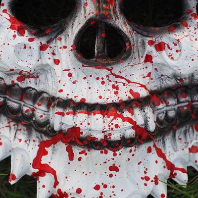 Cosplay 3D Halloween Mask Full Head Scary Full Head Skull Mask PU Realistic Stage Performance Props Halloween