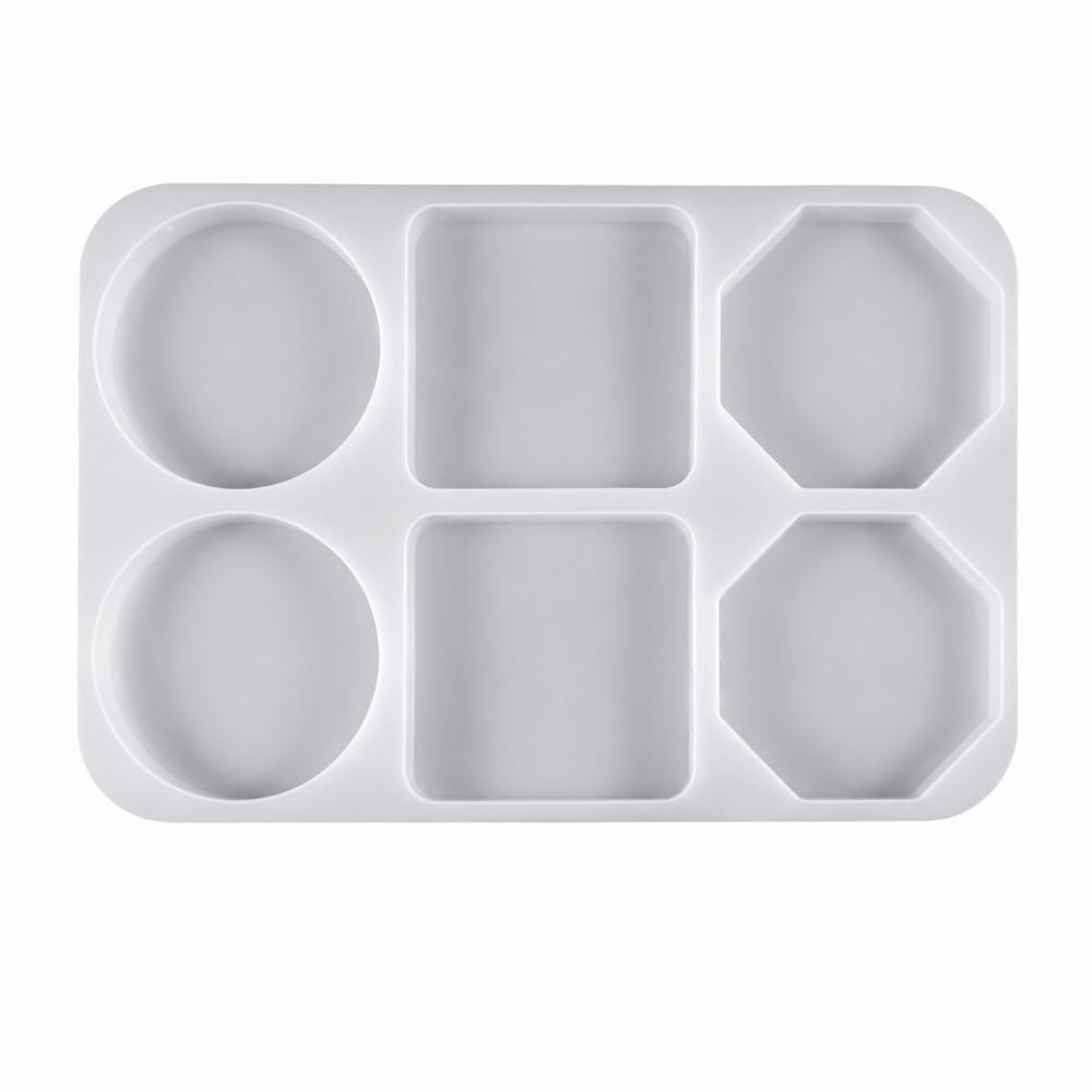 3.8 Inch Deep Resin Coaster Molds 6-Cavity Handmade Coaster Molds For Craft Art