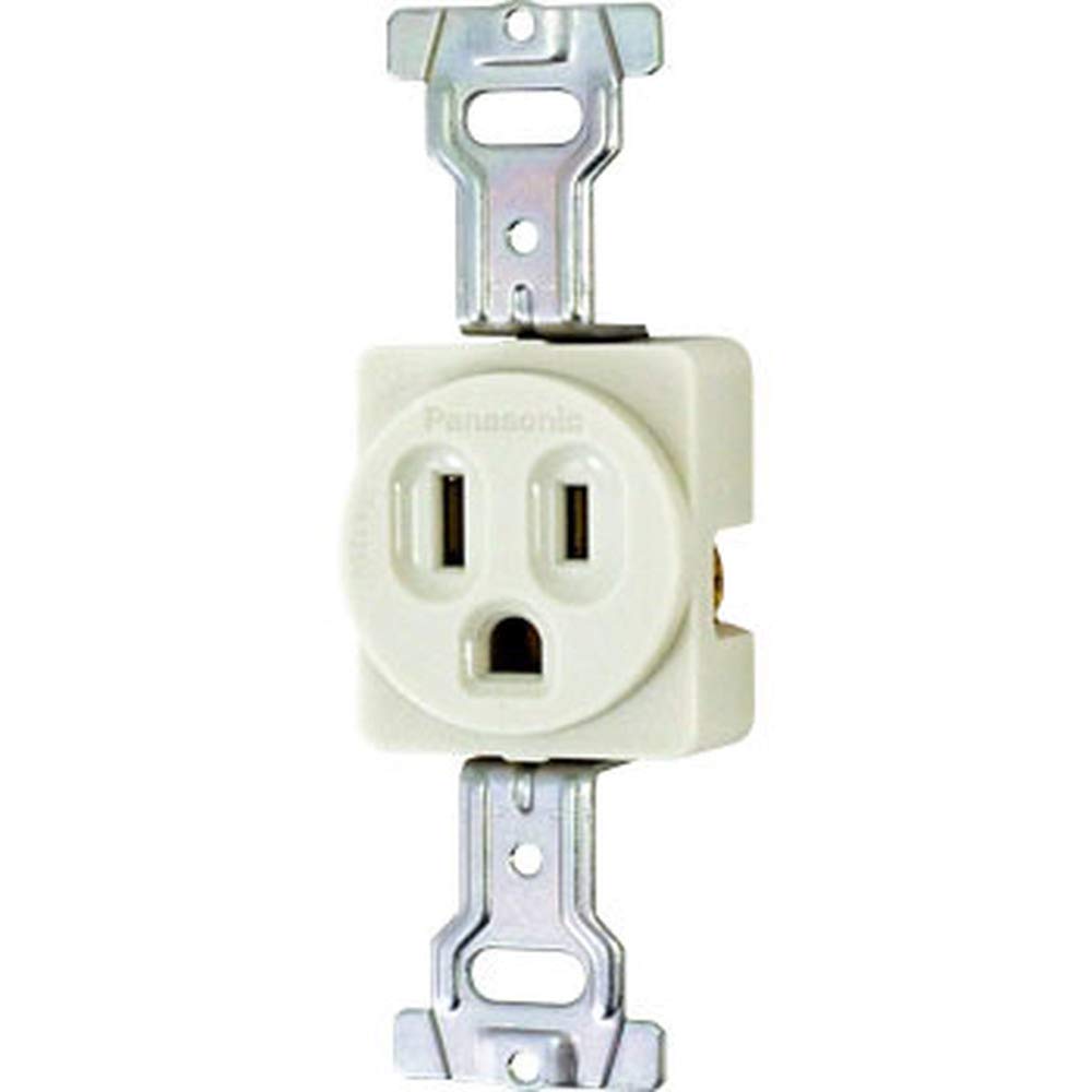 

Panasonic Grounded 15A Embedded Outlet 125V Milky White WF3002WK