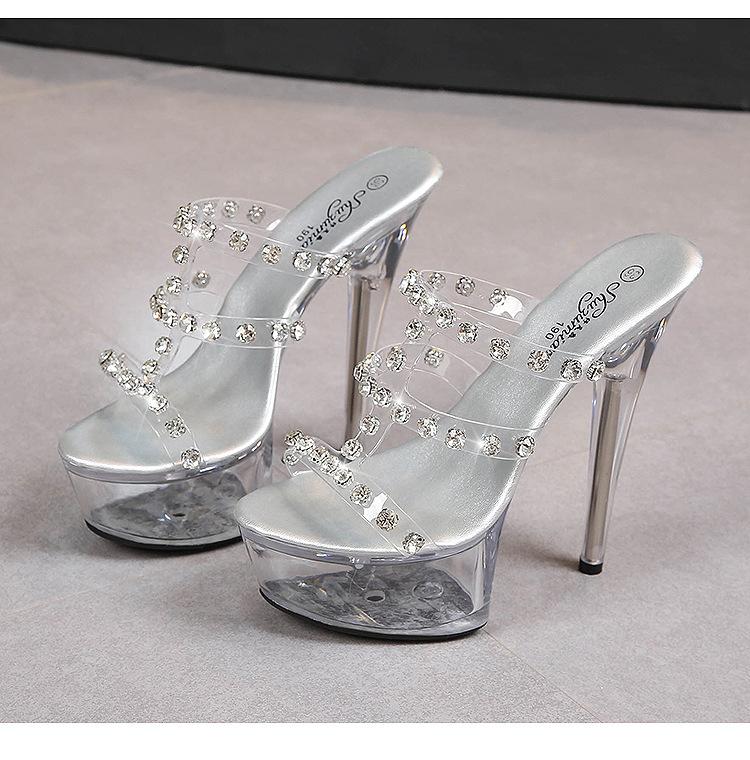 Women's Platform Sandals Summer Fashion Rhinestone 13CM/15CM Versatile Sexy High Heels Stiletto LFD-1099-31