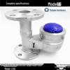Vertical 304 Stainless Steel Flanged Water Meter CN Plug (adapter Included)