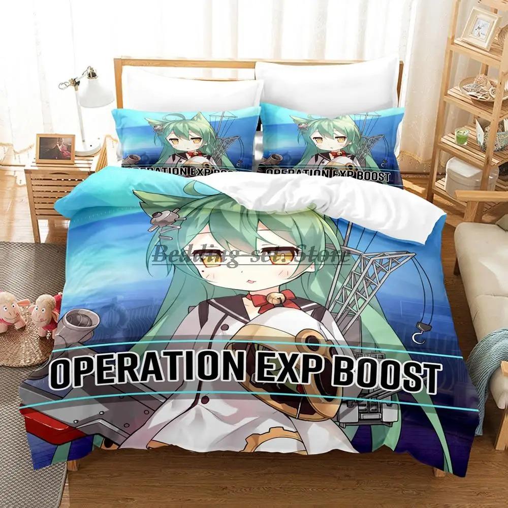 Azur Lane Bedding Set Single Twin Full Queen King Size Bed Set Aldult Kid Bedroom Duvetcover Sets 3D Anime Bed Sheet Set