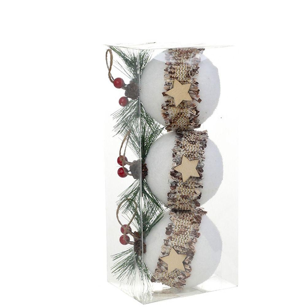 with Berry Leaves Christmas Tree Ball Red Green Plaid Cloth Christmas Tree Ornament  Xmas Decor