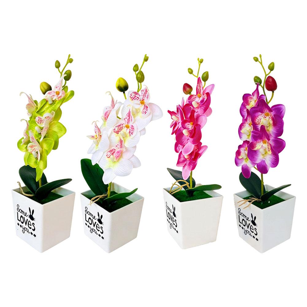 

PVC Butterfly Orchid Potted Plant Simulated Flower Decor for Living Room Bedroom Office Indoor Outdoor 4 pcs Set China Mainland
