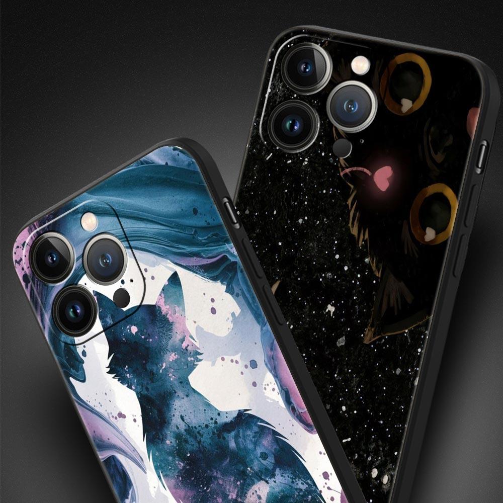 Cute Cat Phone Case Cover for iPhone 17 16 15 14 13 12 11 Pro Max 17 Air Plus Shockproof Soft TPU Shell Fundas Capas Coque Bags