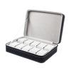 Dust-proof PU Leather Watch Box 6/10/12 Bit Watch Storage Box Zipper Watch Box  Men Women Use