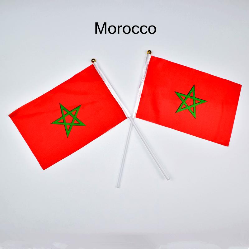 Morocco 10pieces of 14*21 cm hand-waving flags