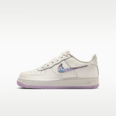 Nike Air Force 1 Low top Kids Skateboarding Shoes White Purple Unisex 40