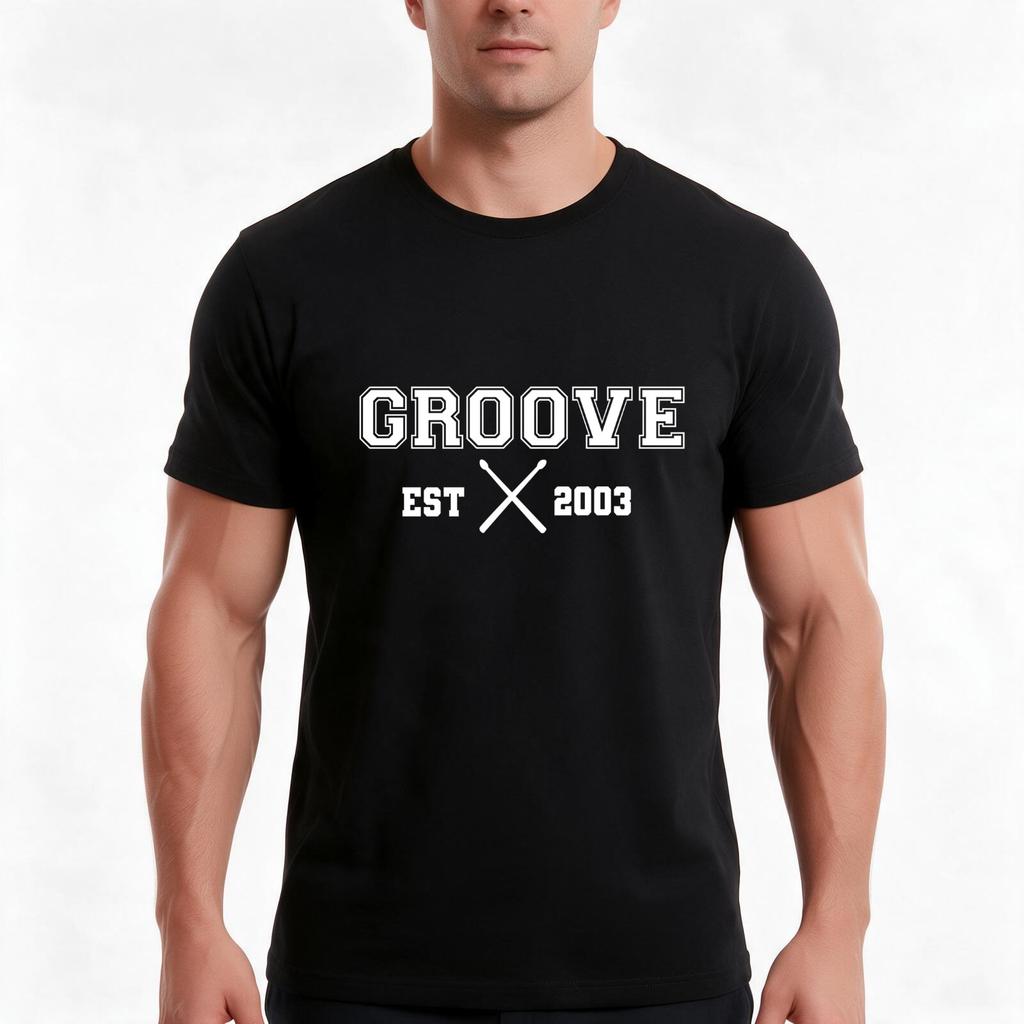 Groove Varsity (White) Tshirt Summer Casual Cotton Tee Oversized Streetwear Tops Vintage Graphic Print Unisex Unisex Unisex