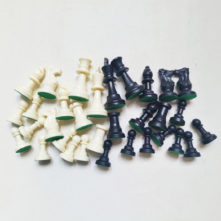 32 Pcs Portable Plastic Chess Pieces Tournament Chessmen Chess Pieces Figures