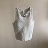 Foreign Trade Contrast Color Patchwork Solid Seamless Belt Chest Pad I-Shaped Yoga Vest Women Cross-Border Fitness Thread Top Outer Wear