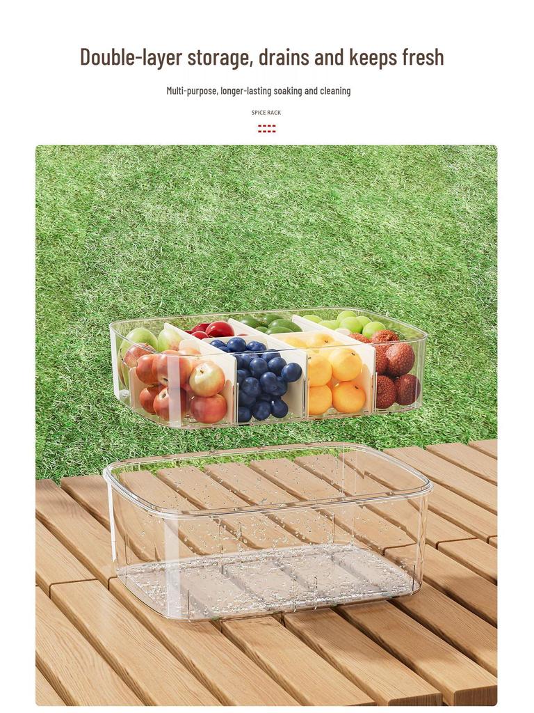 Outdoor Fresh-Keeping Picnic Basket: Food-Grade, Sealed, Transparent Storage Box