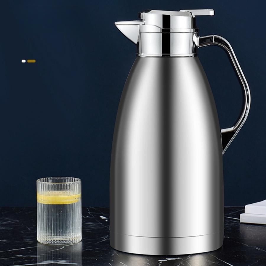 Большая емкость 1,8 литра 304 Нержавеющая сталь Термос Изолированный Чайник Кофейник Кувшин Ручка Дорожный Чайник Термос Бутылка