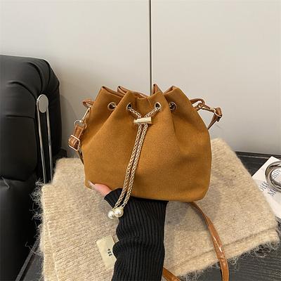 Frosted Versatile Bucket Bag Women's Autumn New High-end Niche Chain Bag Exquisite Messenger Bag Cloud Bag