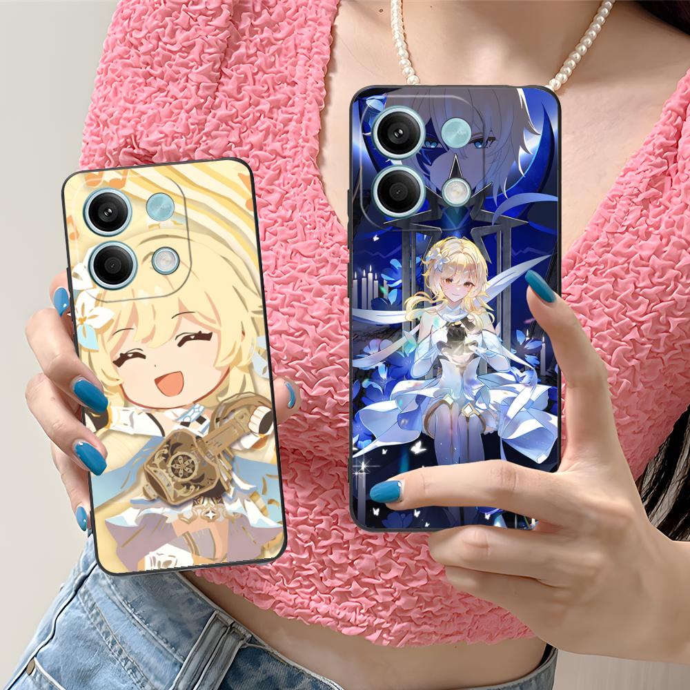 Game GI Lumine Matte TPU Mobile Phone Case for Xiaomi Redmi Note 14 13 12 11 S Pro Plus 4G 5G Colorful Printing Cover