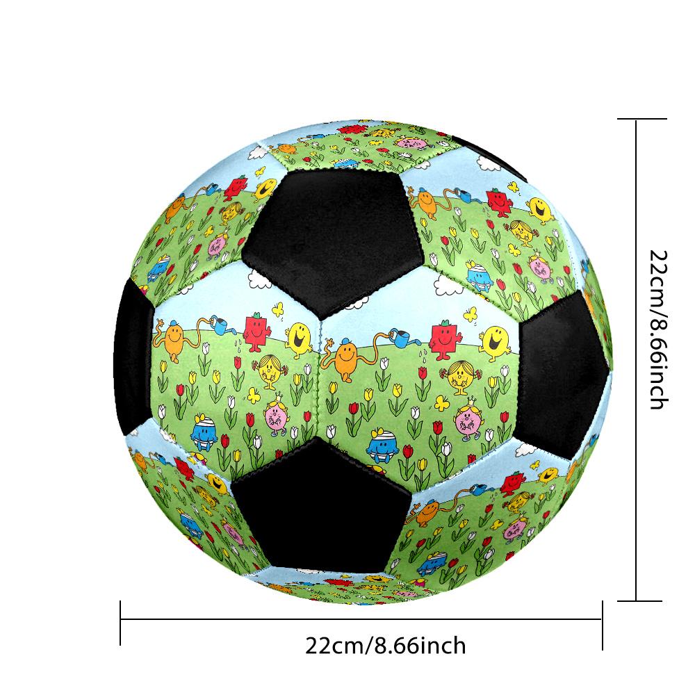 Mr. Men and Little Miss Soccer Ball Colorful All Ages Machine Stitched PVC Competition Ready Durable High-Bounce.SIZE5