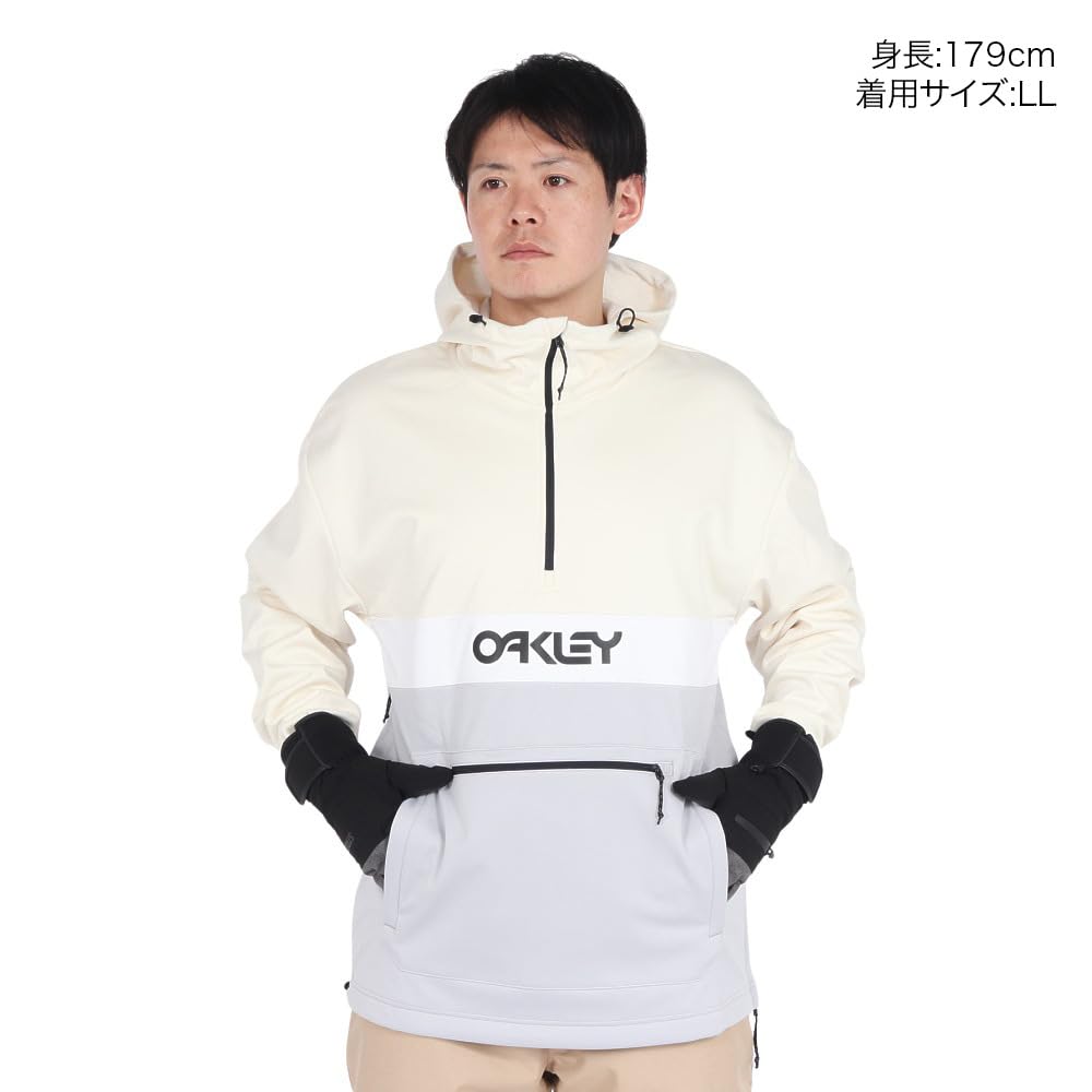 Oakley FOA404727 TNP Nose Grab Softshell Lunar US Size Medium To Japanese Size Hoodie, (9XP) Rock/Arctic White, (equivalent Large)