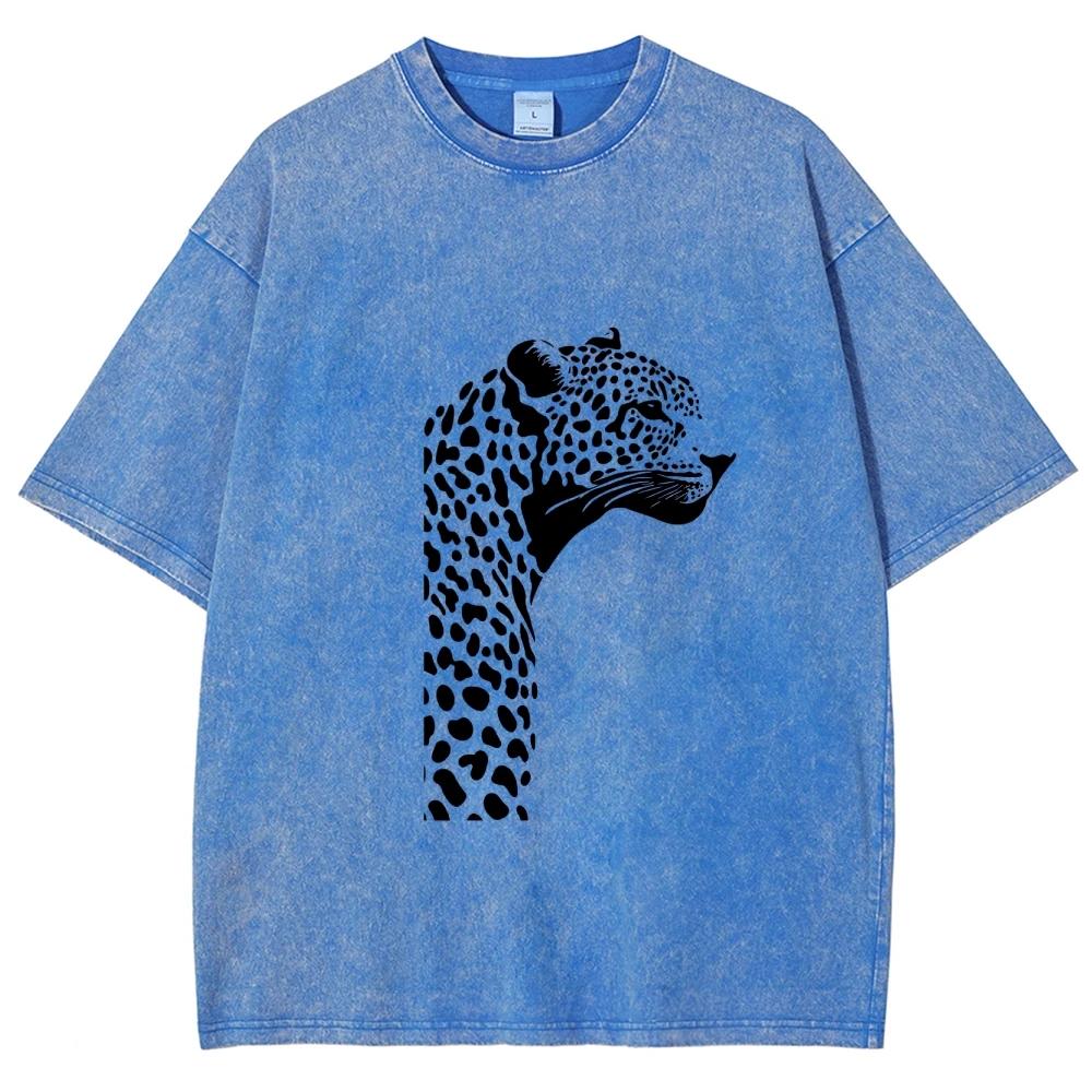 

Крутая футболка с леопардовым принтом, унисекс, топы, мужская, женская, футболка с коротким рукавом, хлопок, уличная одежда, Харадзюку, графическая хлопковая футболка 3XL