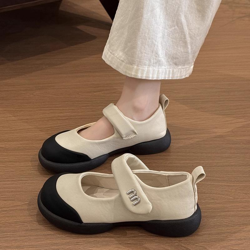 French ugly cute Mary Jane loafers women's 2025 new autumn small fragrance with skirt comfortable cloud puff shoes