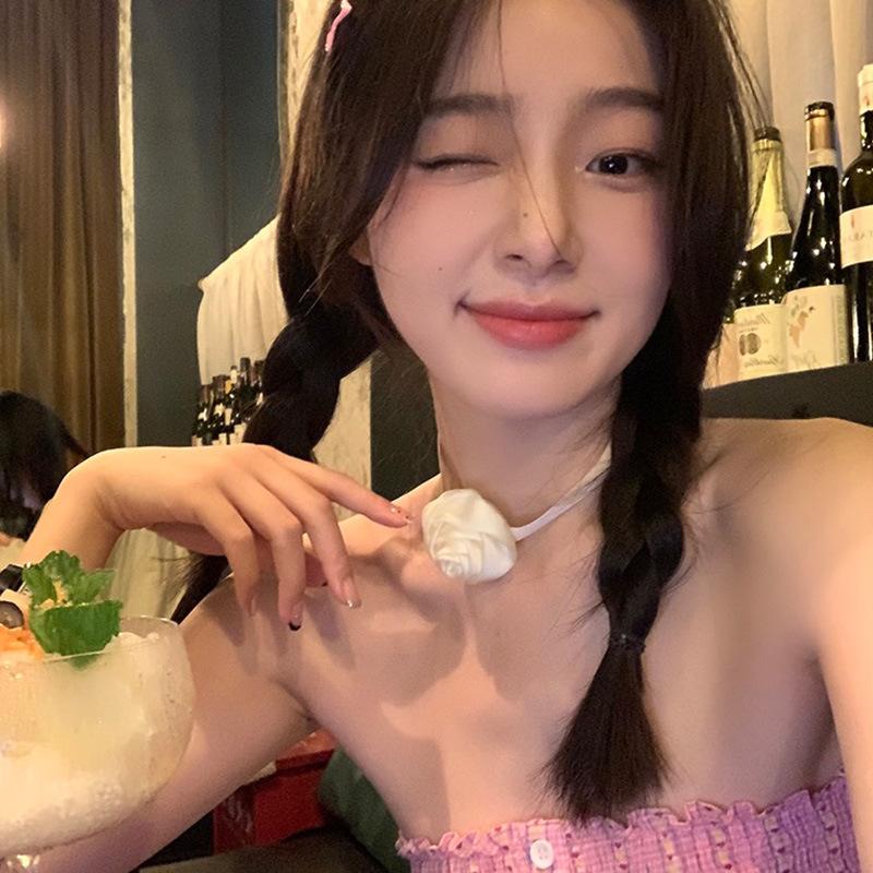 Ethereal Ribbon Rose Hair Tie Elegant Sweet Spring New Flower Choker Headband Dual-purpose Adjustable Hair Bands For Women