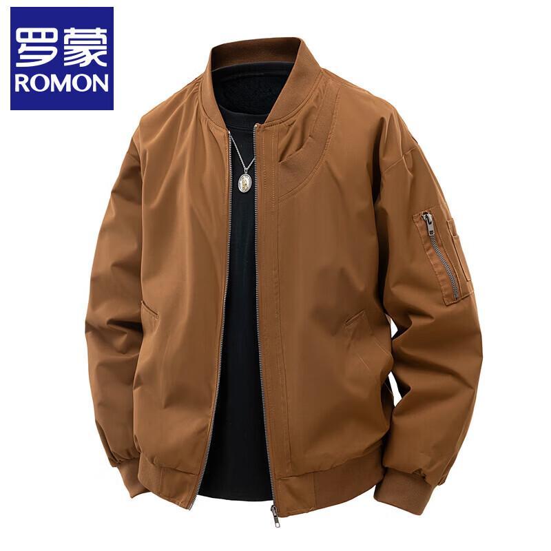 ROMON Men's Autumn Baseball Collar Casual Jacket
