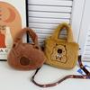 Nouveau sac bandoulière portable en peluche dessin animé capybara