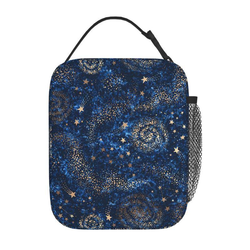 Space Galaxy Constellation Zodiac Star Print Insulated Lunch Bag Reusable Waterproof Thermal Bento Tote for Work Travel Picnic