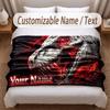 Coperta Morbida a Tema Dinosauri Personalizzata con Stampa Nome Testo Coperta Calda Decorazione Divano Casa Camera da Letto