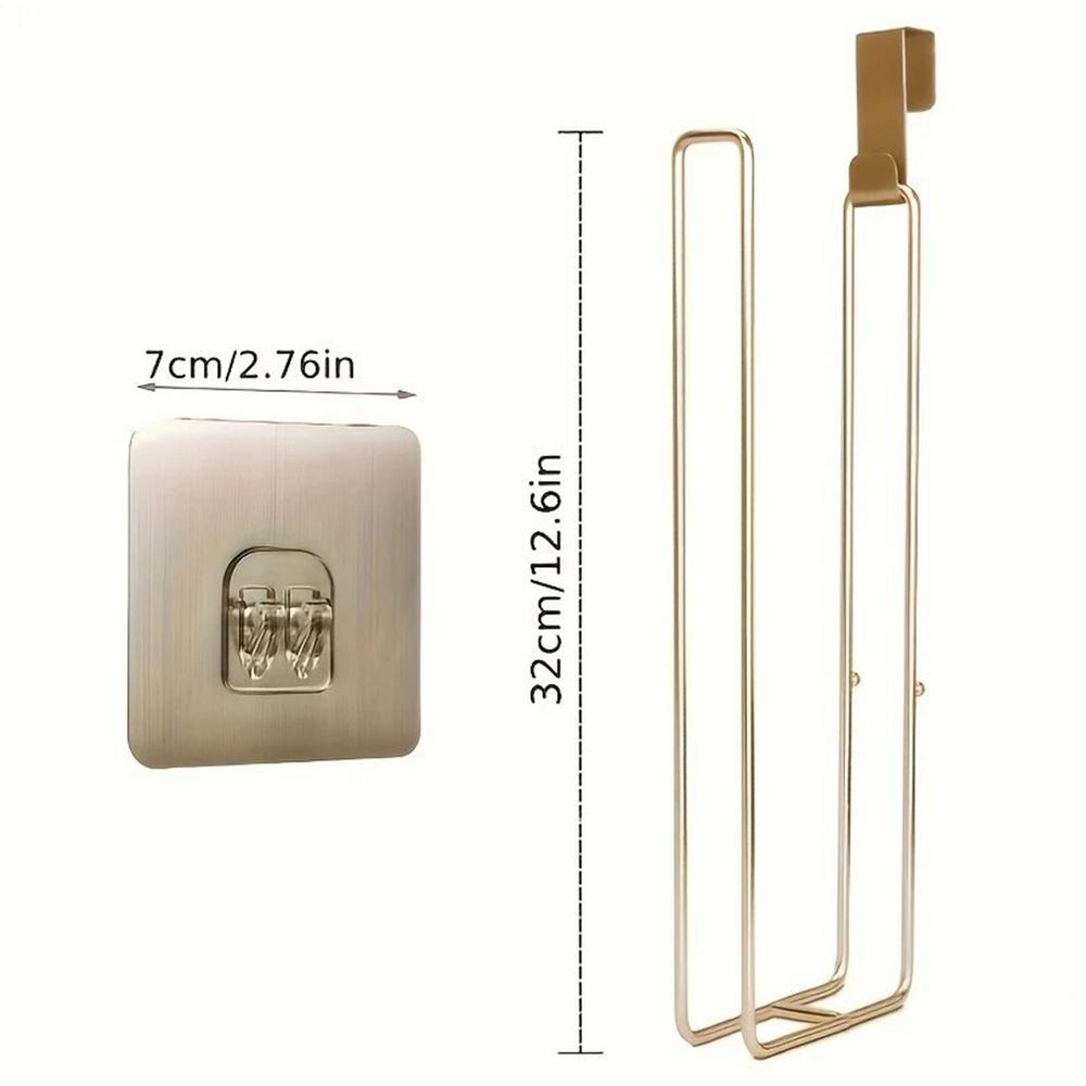 Toilet Paper Holder Wall Mount Toilet Paper Storage Holder Wall Mounted Iron Tissue Organizer No Drilling Iron Tissue Organizer