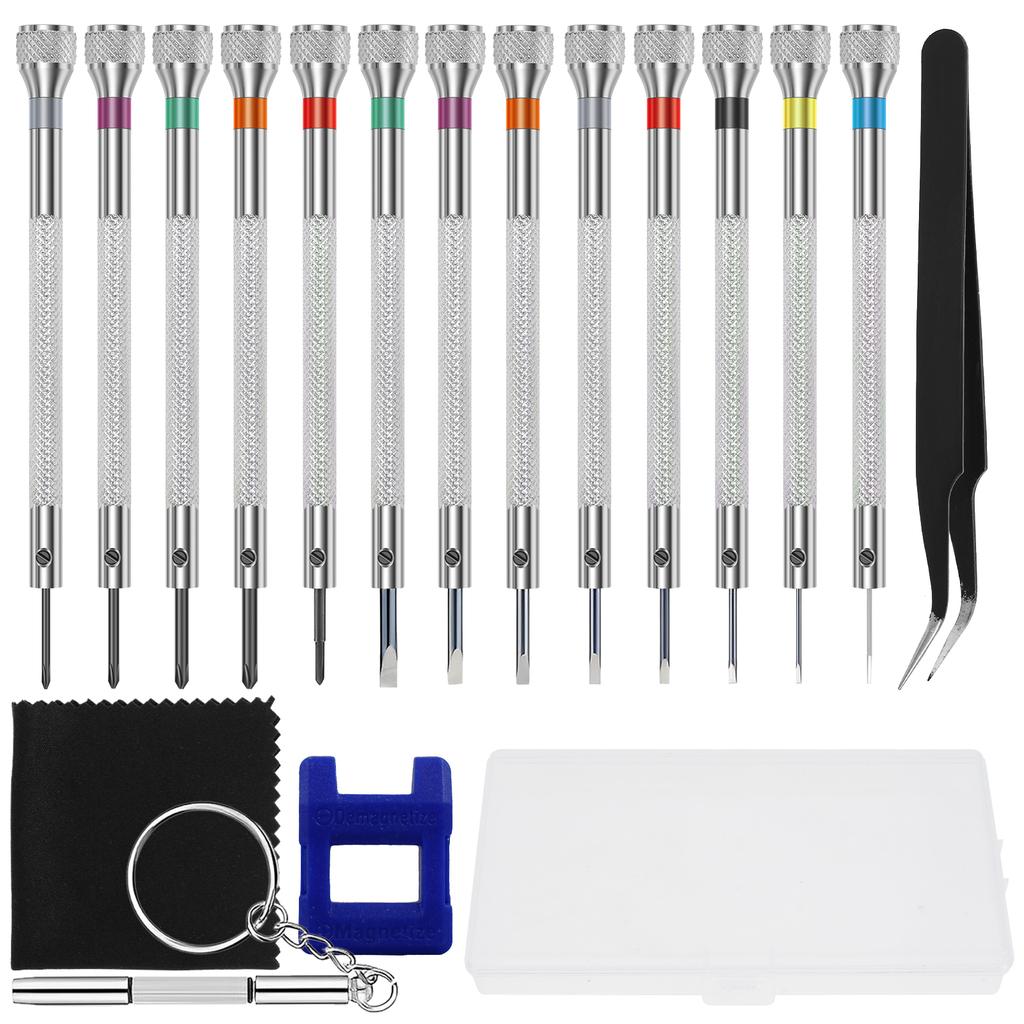1 Set Watch Repair Tools Screwdriver Set 0.6mm-2.0mm Flat Head Screwdriver Kit Professional Watchmakers for Watch Repair Tools