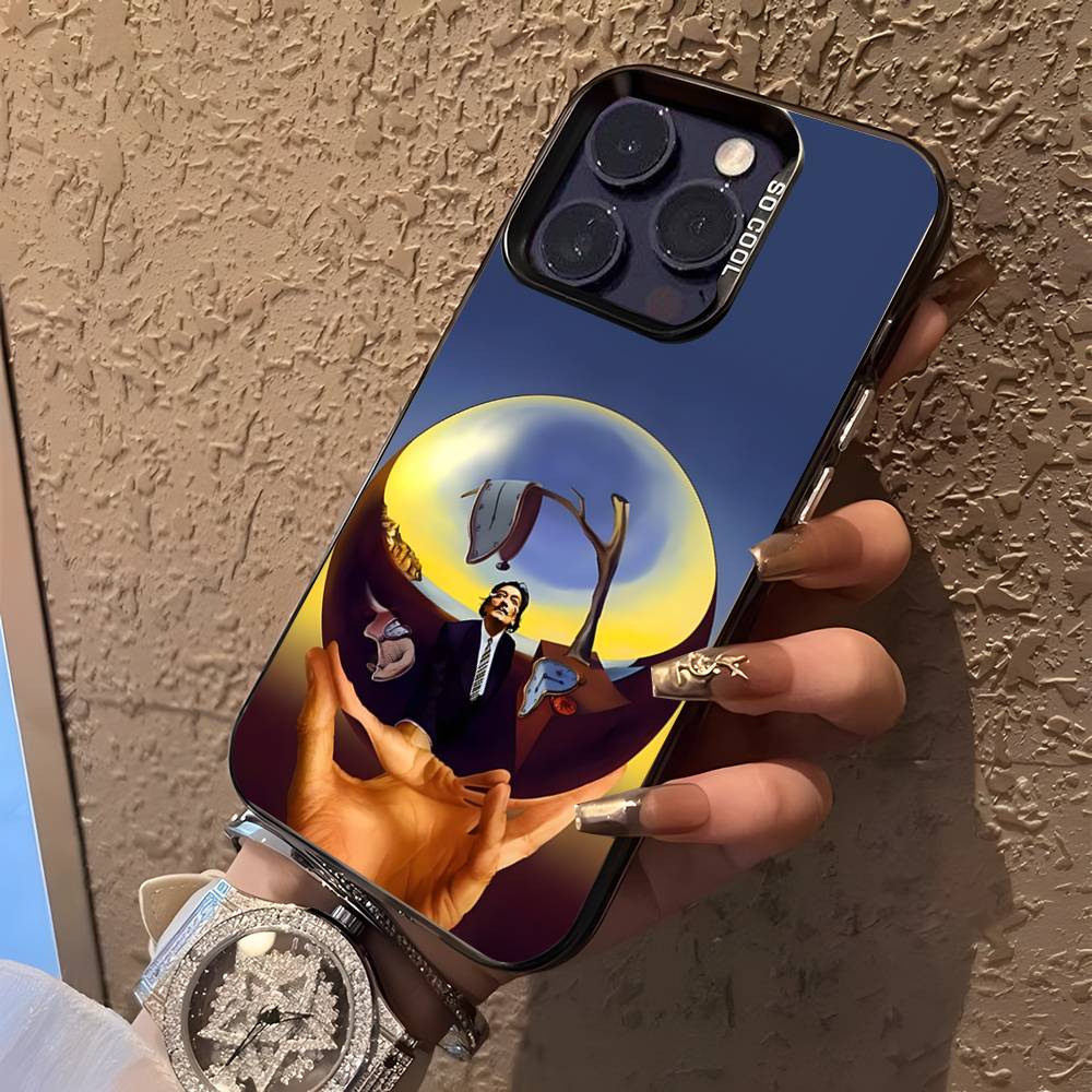 S-Salvador D-Dali Art Phone Case For iPhone 16,15,14,13,12,11,Pro,XS,Max,Plus,Mini,SE Black Candy Matte Shockproof Cover