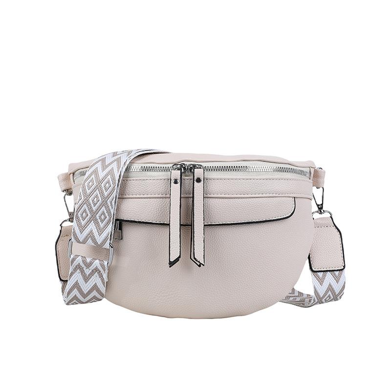 

Женская стильная белая сумка-седло с бахромой, повседневная кроссбоди, нагрудная и поясная сумка, сумка на плечо с широким ремнем, модный аксессуар