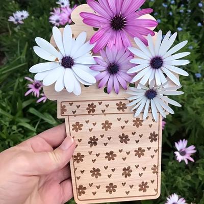 1/2/3 Stück Holz Blumensteckbrett DIY Handgefertigter Blumenhalter Natur Florale Pflanzenarrangement Sammlung Ausstellungsbrett Dekoration