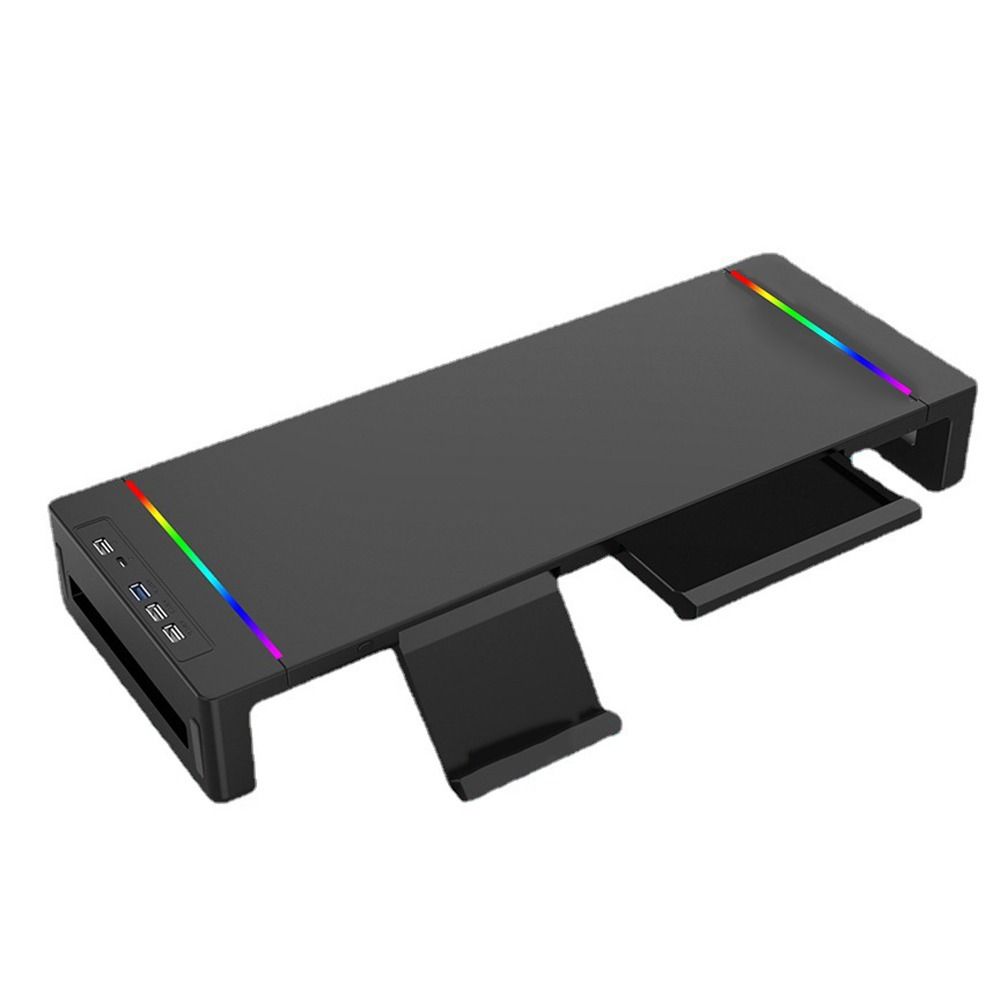 RGB Lights Computer Display Stand Foldable Notebook Elevating Bracket Desktop