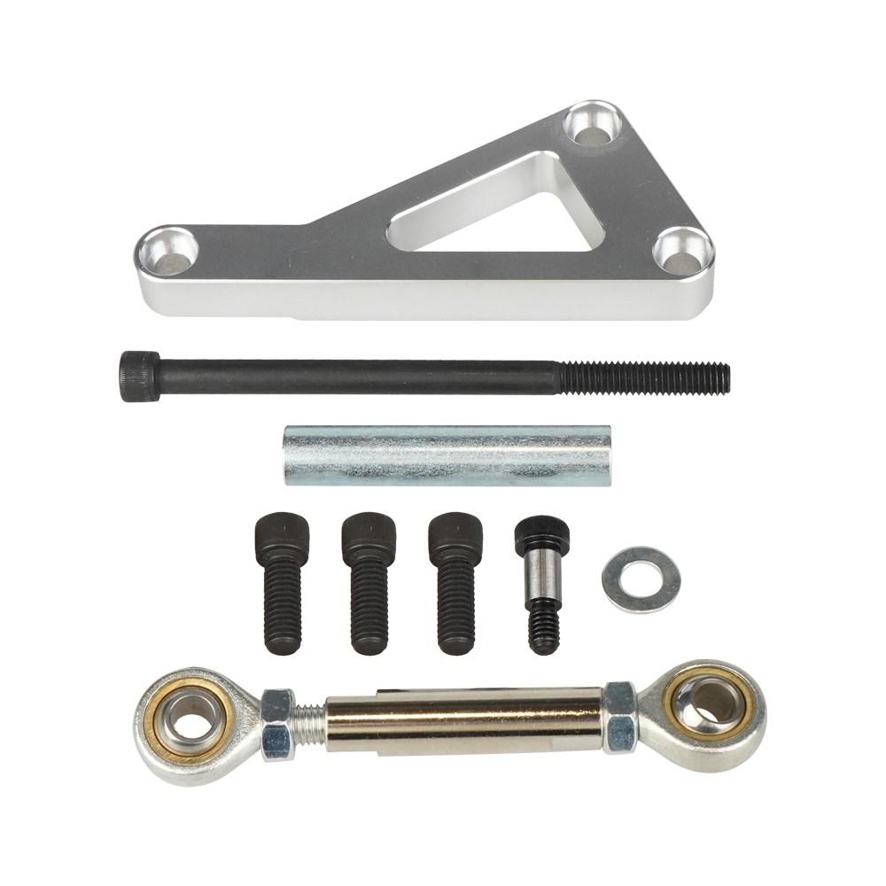 

551411 Регулируемый комплект кронштейна генератора для Chevrolet Chevy SBC 350 305 327 383 5.0L 5.7L V8 Восьмицилиндровый Длинный водяной насос серебряный