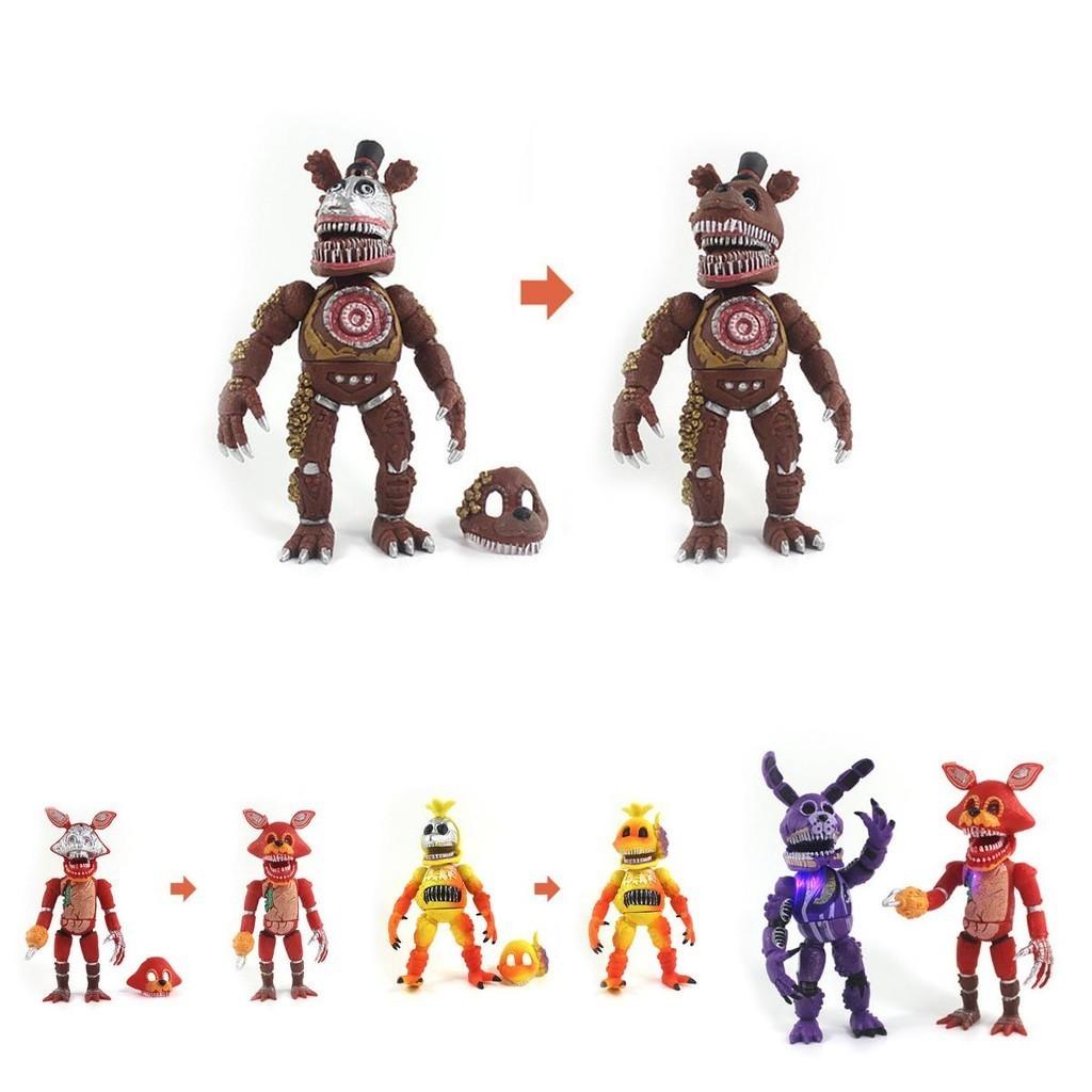 Vibrant 6pcs Fnaf Five Nights At Freddy's Light Up Action Figures For Kids
