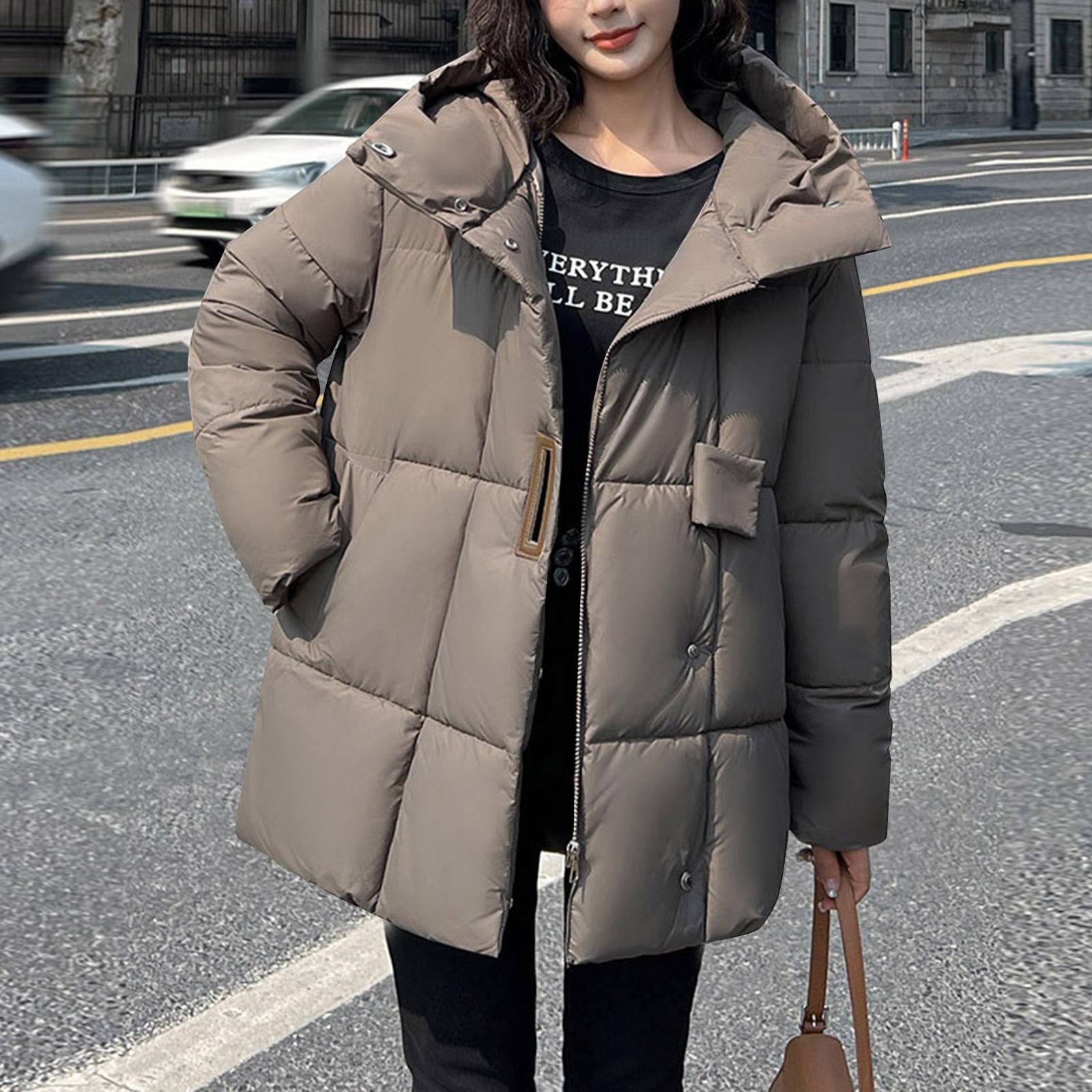 

Женское зимнее пальто, теплая куртка с капюшоном, женские утепленные легкие пальто, женская верхняя одежда XL