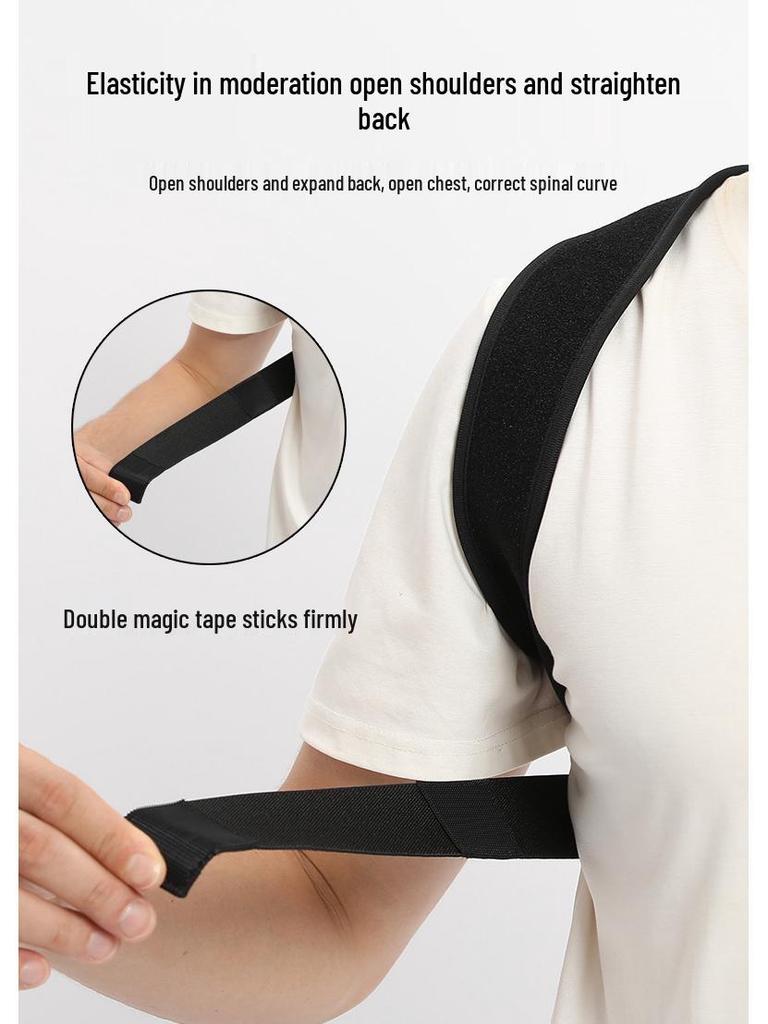 Körperhaltungs-Korrektor: Buckel vorbeugen, Schultern öffnen, Brust heben - Sitzstützgürtel für Erwachsene & Schüler