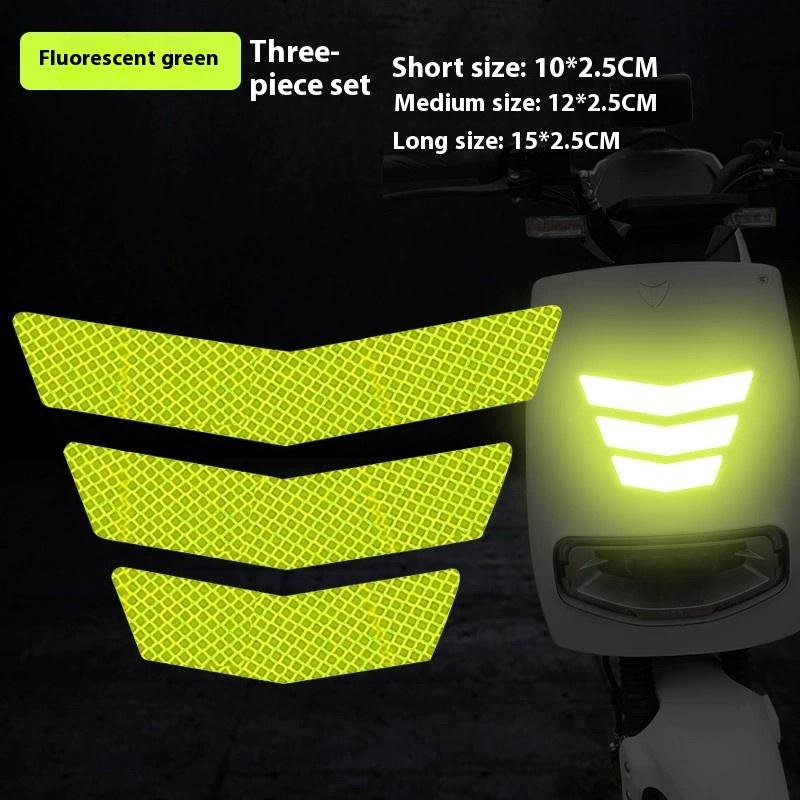 

Motorcycle Stickers Universal Fender Reflective Sticker - Glow-in-the-Dark Arrow Design for Cars and Motorcycles