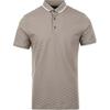 Ss24 Striped Trim Textured Knit Polo Shirt Men Polo Shirts Gray 8N1FP0-1JHWZ-0650