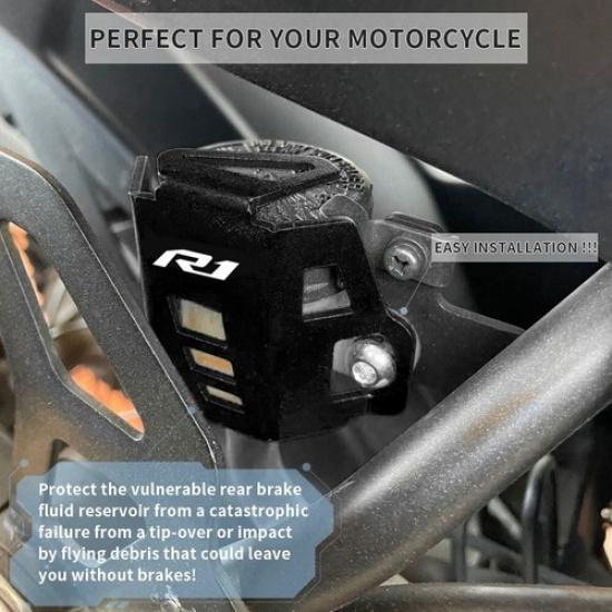 For YAMAHA YZF R1 2009-2024 YZF-R1 Rear Brake Fluid Reservoir Cap Guard Cover
