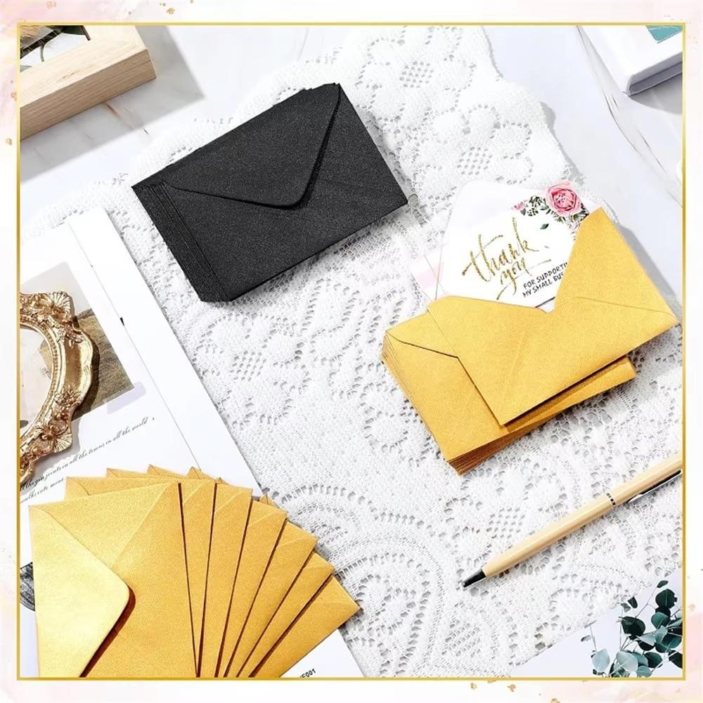 50pcs Gold Color Blank Envelope 10x7cm Greeting Card Envelope  Wedding Invitation
