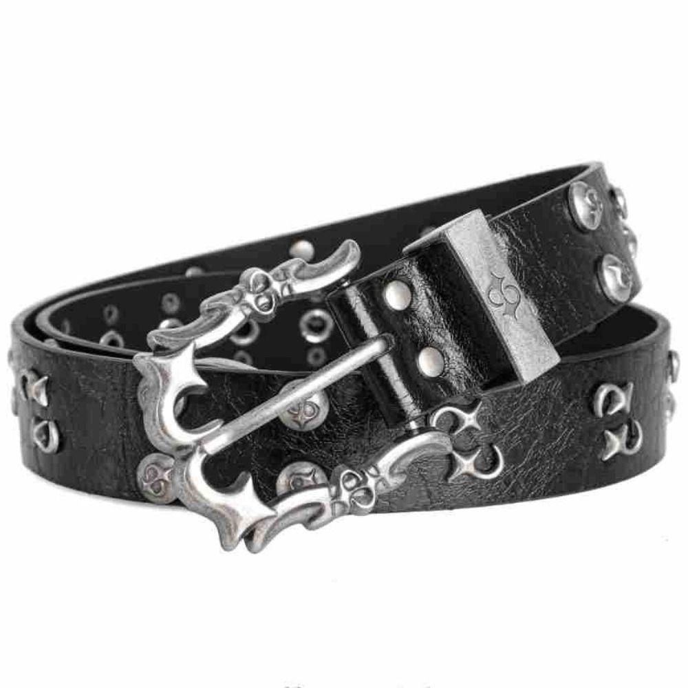 Carved Buckle Y2K Belt Spicy Girl Punk Waistband Vintage Men Belt Female