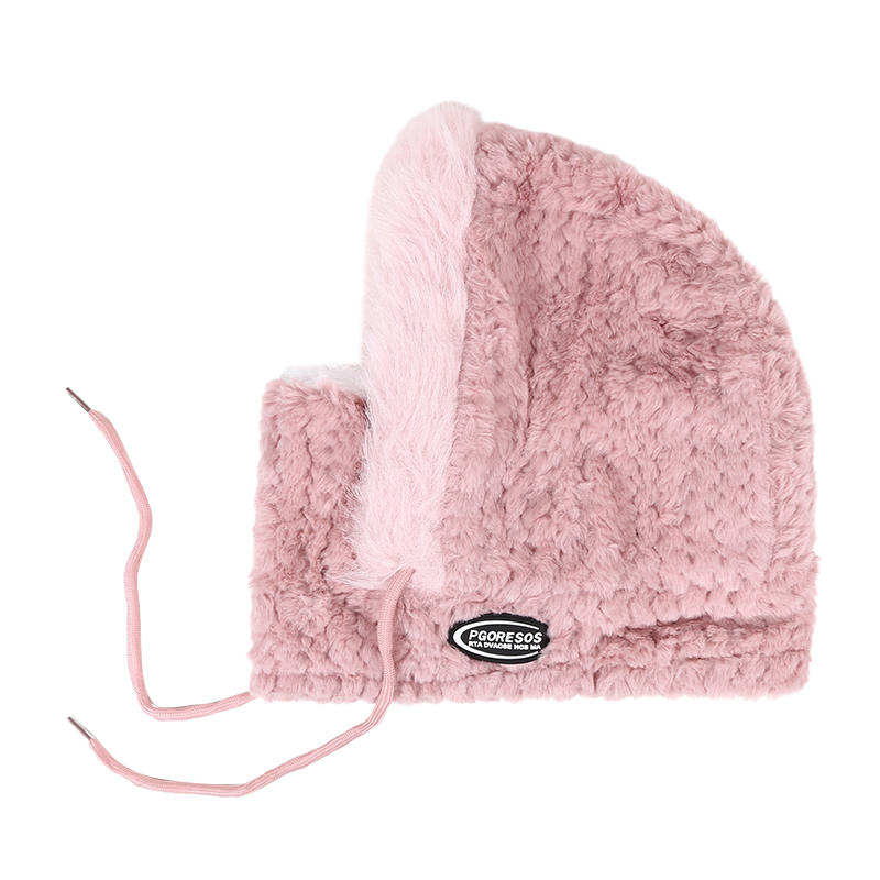 Winter Thermal Plush Hat for Women with Hood Scarf And Mask Windproof Ear Protection Thick Design for Outdoor Riding 1-5PCS Set