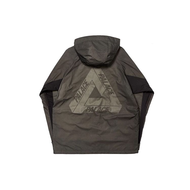 Palace FW19 Back Logo Hooded Deflector Jacket with Reflective Material Unisex Outerwear Black PAL-FW19-006