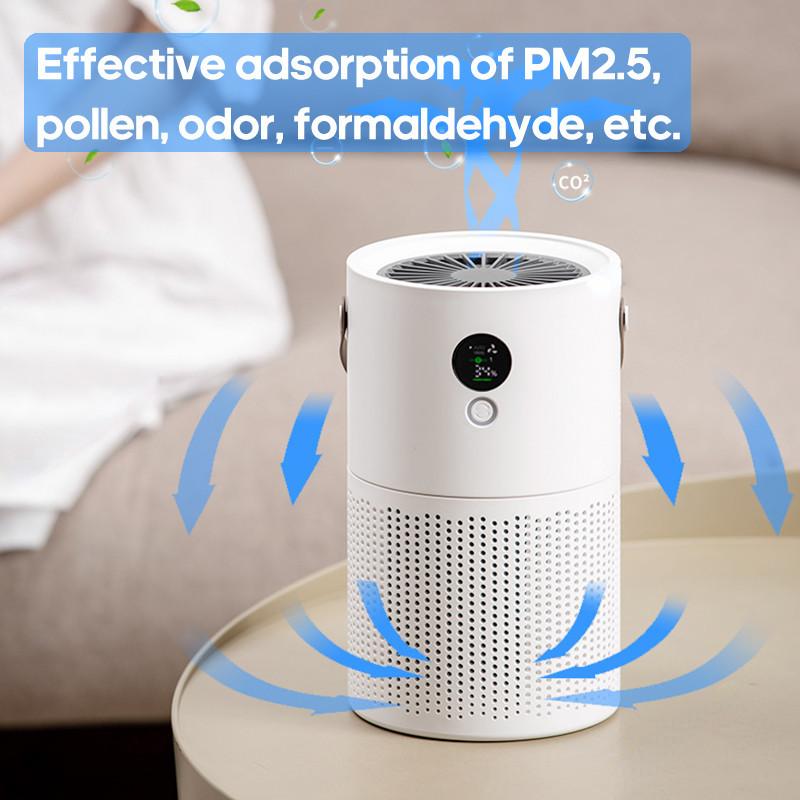 37W Household HEPA Air Purifier Wireless Portable Activated Carbon Air Cleaner Desktop PM2.5 Dust Formaldehyde Adsorption Equipment