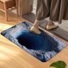 Absorbent Bath Mat Non-Slip Entryway Rugs Quick-Dry 3D Visual Abyss Design Bathroom Rugs for Kitchen Home Front Door Inside