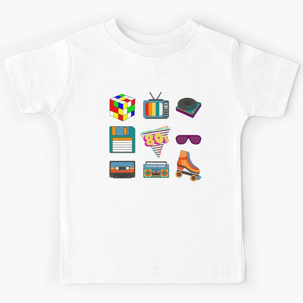 80 s Retro Fashion Throwback Culture Disco Music Party Kids T-Shirt 120
