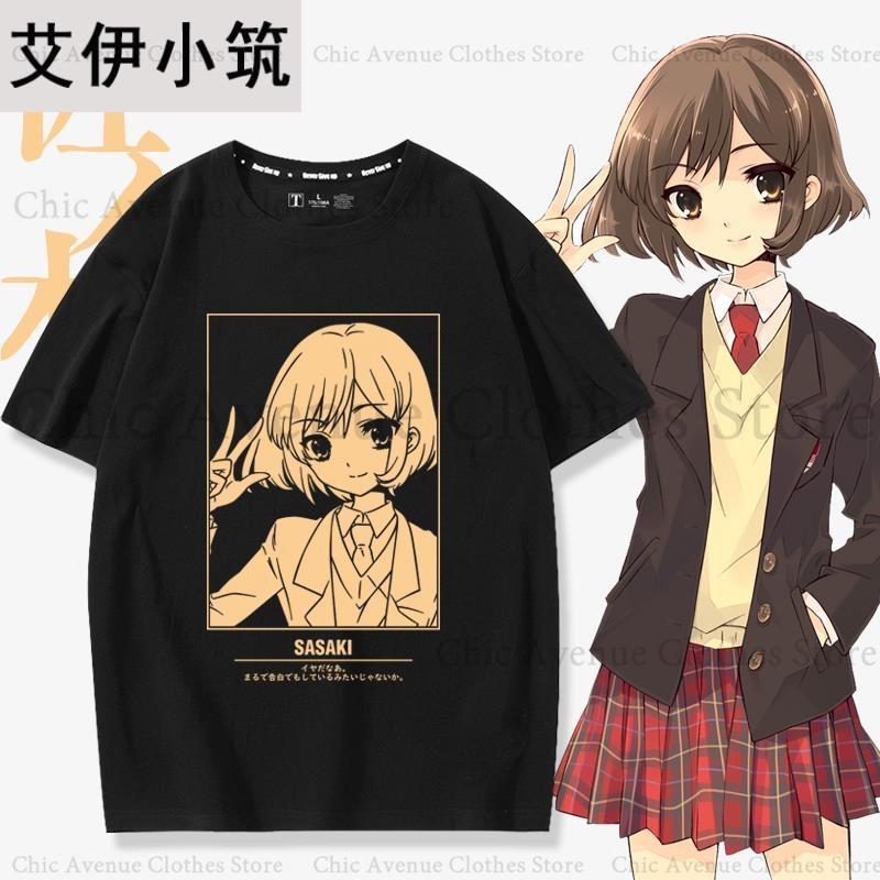 Anime The Melancholy of Haruhi Suzumiya Series Print Tshirt Cotton Summer Tops Short Sleeve Tee Daily Clothing Women Clothes